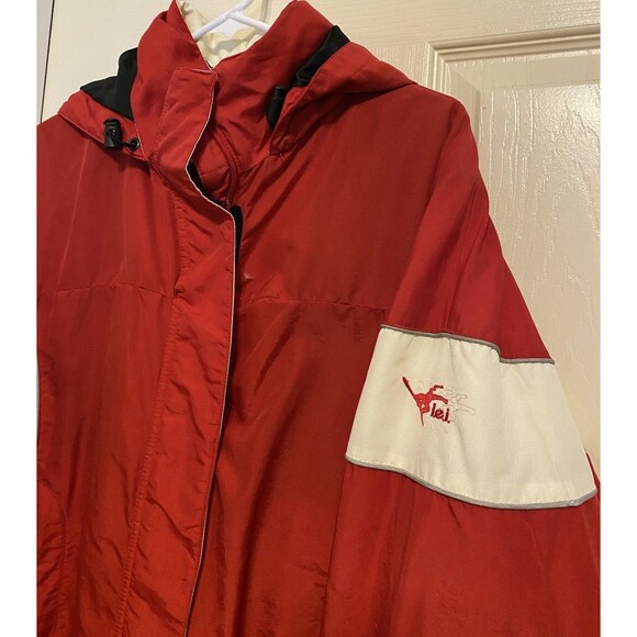 Vtg Y2K Lei Jacket Womens L Red White Ski Snowboard Winter Coat Hoodie L.E.I - Picture 3 of 16